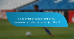 4-3-2 Formation dans le football 9v9 : domination au milieu de terrain, jeu offensif