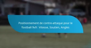 Positionnement de contre-attaque pour le football 9v9 : Vitesse, Soutien, Angles